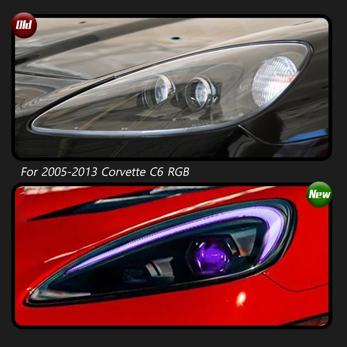TYPY Car For Corvette C6 RGB Headlight 2005-2013 Upgrade Modified to New DRL Dynamic Turn Signal LED Headlight Auto Accessories
TYPY Car For Corvette C6 RGB Headlight 2005-2013 Upgrade Modified to New DRL Dynamic Turn Signal LED Headlight Auto Accessories