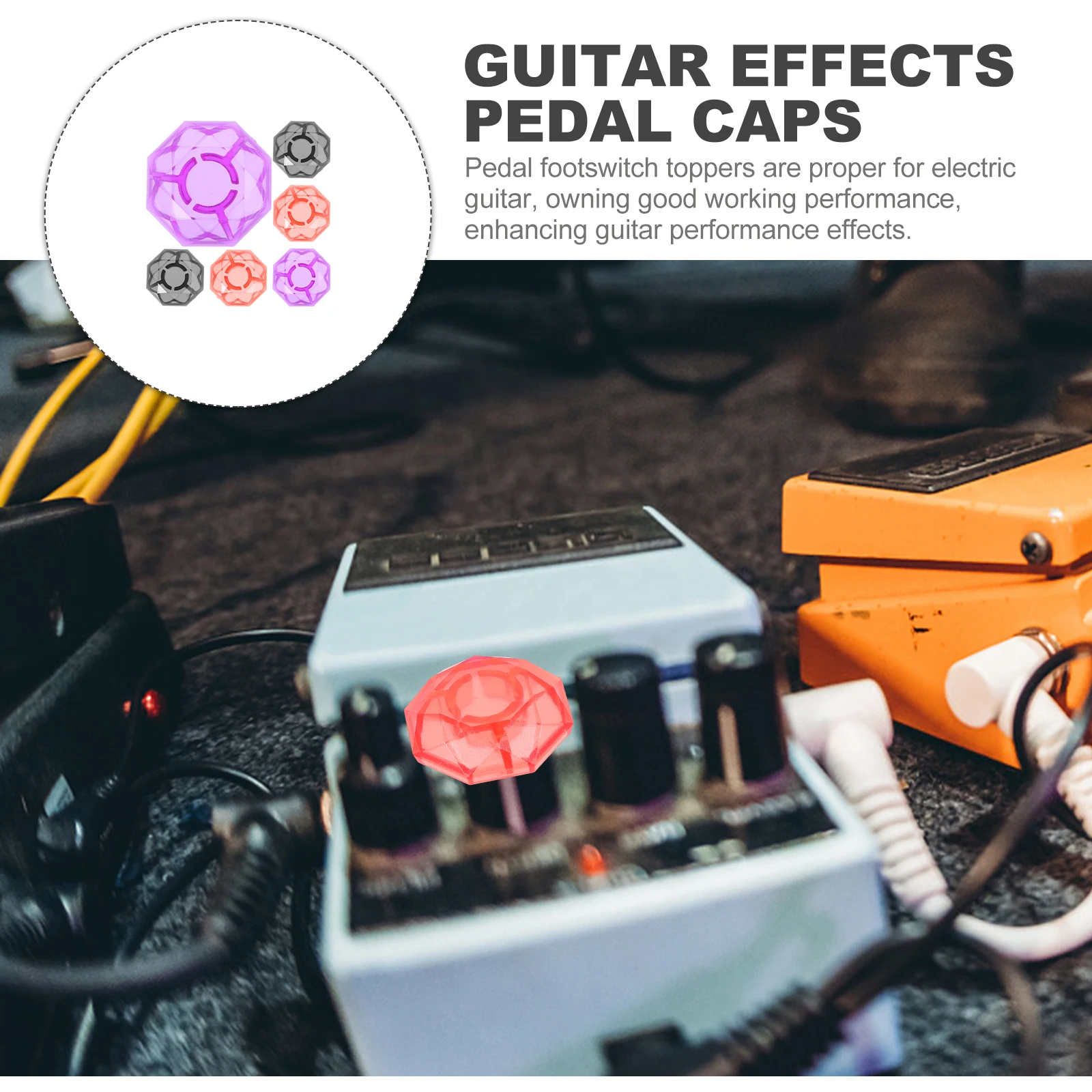 6pcs Pedal Caps Electric Guitar Multicolor Plastic Replacement Parts Comfortable Durable Wide Compatibility Simple Installation
6pcs Pedal Caps Electric Guitar Multicolor Plastic Replacement Parts Comfortable Durable Wide Compatibility Simple Installation