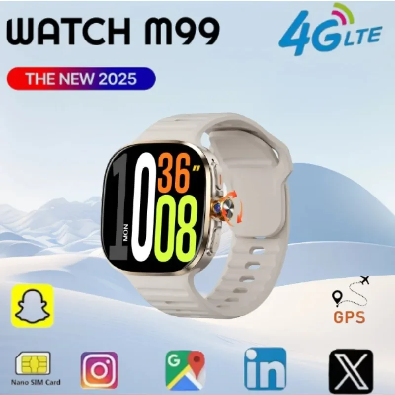 Новые сотовые умные часы M99 5G, 2,4-дюймовый AMOLED большой экран, ОС Android, поворотная камера, слот для SIM-карты, Wi-Fi, 24/7 мониторинга здоровья
Новые сотовые умные часы M99 5G, 2,4-дюймовый AMOLED большой экран, ОС Android, поворотная камера, слот для SIM-карты, Wi-Fi, 24/7 мониторинга здоровья