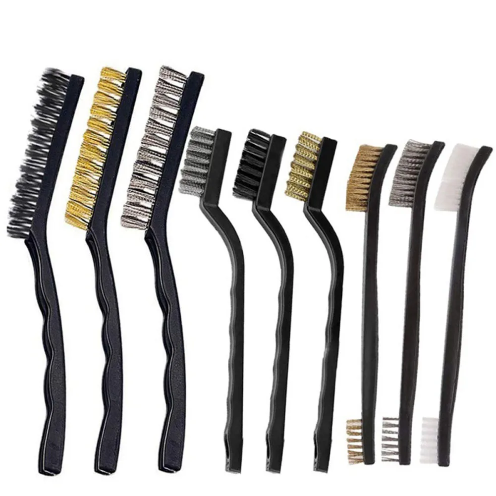 9pcs Steel Nylon Brass Wire Brushes Metal Rust Remover For Cleaning Welding Slag Rust Remover Brushes Set
9pcs Steel Nylon Brass Wire Brushes Metal Rust Remover For Cleaning Welding Slag Rust Remover Brushes Set
