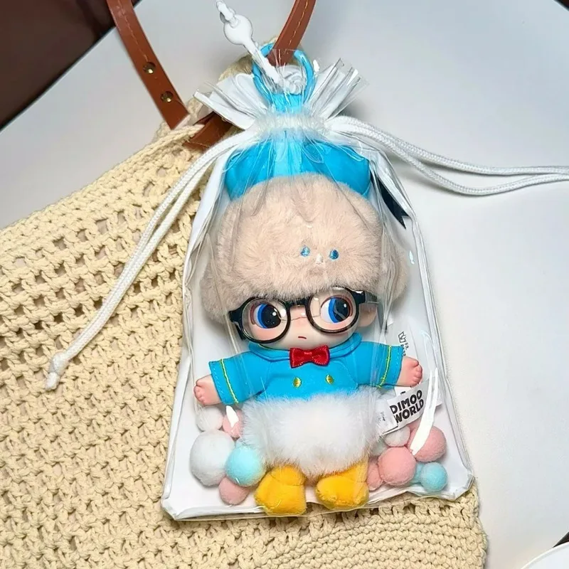 Dust-proof Transparent Doll Protective Cover with Drawstring Design Simple and Stylish Suitable for Labubu Can Be Hung with Bag