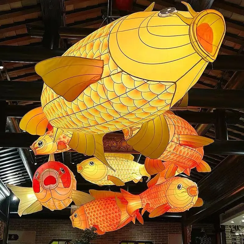 Fish lamp large waterproof luminous carp lantern goldfish handmade koi retro outdoor decoration restaurant flower lamp
Fish lamp large waterproof luminous carp lantern goldfish handmade koi retro outdoor decoration restaurant flower lamp