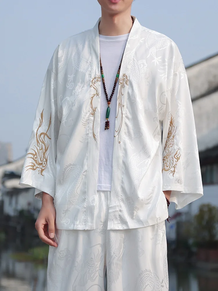 New Chinese Sle Ice Silk ort Sve T-irt Men's Summer Faion Brand Embroidery Hanfu Clothing Set Youth Long Pants
New Chinese Sle Ice Silk ort Sve T-irt Men's Summer Faion Brand Embroidery Hanfu Clothing Set Youth Long Pants