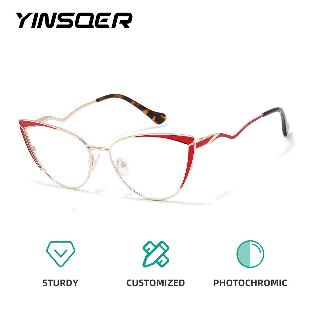 New Trendy Triangle Cat Eye Eyeglasses Women Luxury Metal Eyewear Photochromic Glasses Fashion Vintage Color Change Sunglasses
New Trendy Triangle Cat Eye Eyeglasses Women Luxury Metal Eyewear Photochromic Glasses Fashion Vintage Color Change Sunglasses