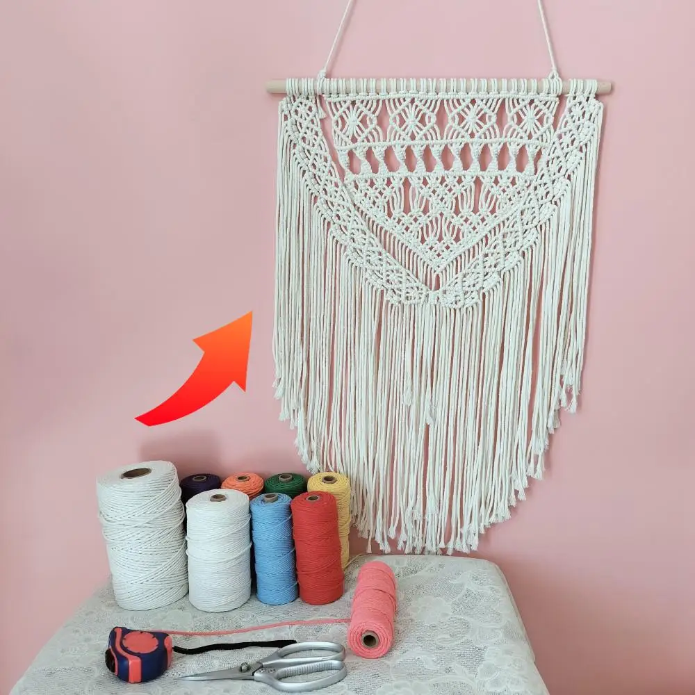 Macrame Cords 3mm 200 Meters Cotton Ropes Boho Rustic Wall Tapestry Making Thread DIY Family Project Ideas With PDF Tutorials
Macrame Cords 3mm 200 Meters Cotton Ropes Boho Rustic Wall Tapestry Making Thread DIY Family Project Ideas With PDF Tutorials