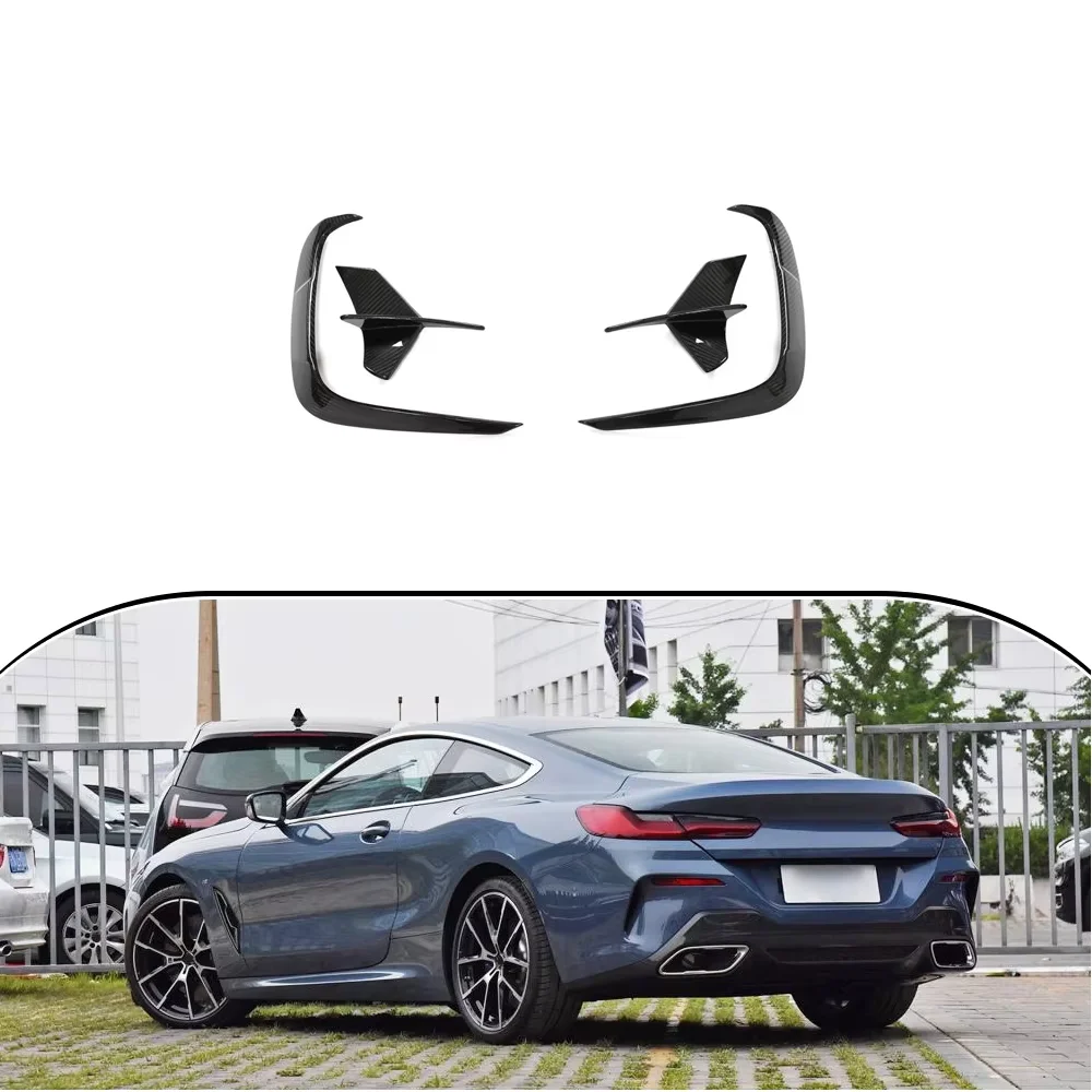 Dry Carbon Fiber Rear Bumper Canards For BMW M850i 8 Series M-Sport 2D 2018 - 2022
Dry Carbon Fiber Rear Bumper Canards For BMW M850i 8 Series M-Sport 2D 2018 - 2022