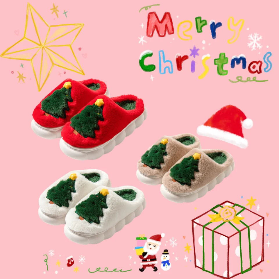 Cute Christmas Tree Designer Fluffy Slippers Women House Flats Cartoon Winter Shoes Girls Home Fashion Tree New Year'S Gift
Cute Christmas Tree Designer Fluffy Slippers Women House Flats Cartoon Winter Shoes Girls Home Fashion Tree New Year'S Gift