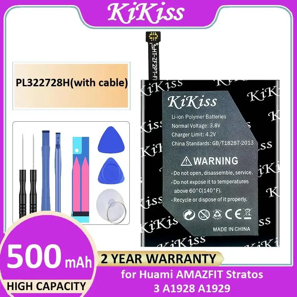PL322728H With Cable For Huami Amazfit Stratos 3 A1928 A1929 High-Capacity 500Mah Watch Battery
PL322728H With Cable For Huami Amazfit Stratos 3 A1928 A1929 High-Capacity 500Mah Watch Battery