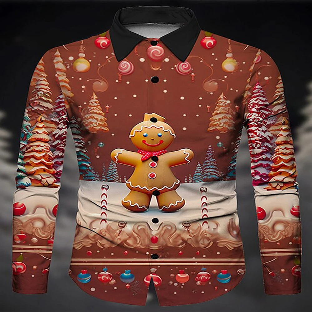 Men's Fine Christmas Doll Print Shirt Men's Summer Casual Cardigan Men's Sports Breathable Undershirt Men's Street Fashion Top
Men's Fine Christmas Doll Print Shirt Men's Summer Casual Cardigan Men's Sports Breathable Undershirt Men's Street Fashion Top