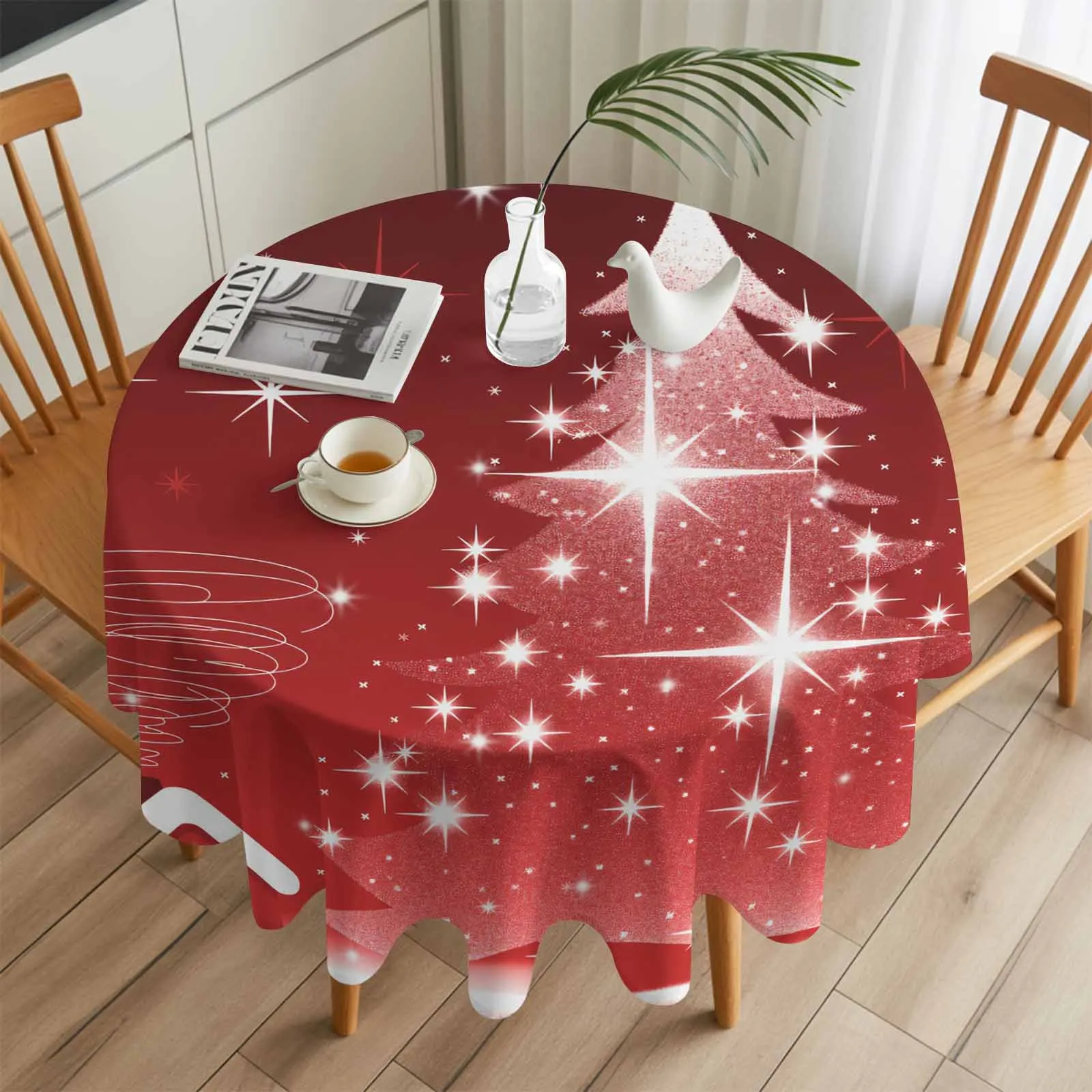 Snowflakes Christmas Tree Stars Round Table Cloth Festival Dining Tablecloth Waterproof Table Cover for Wedding Party Decor
Snowflakes Christmas Tree Stars Round Table Cloth Festival Dining Tablecloth Waterproof Table Cover for Wedding Party Decor