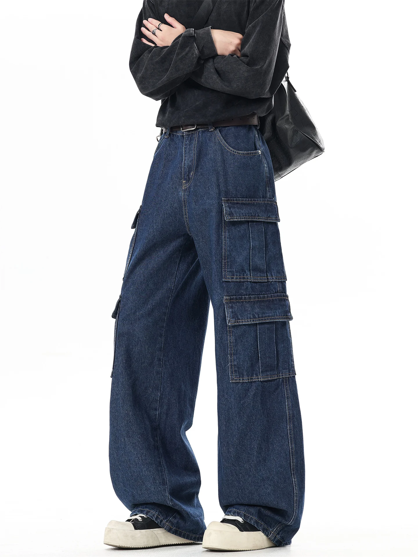 American Retro Men's Denim Jeans Multiple kets Casual Waed Workwear Design Loose Legged Pants Straight Cut Loose Fit
American Retro Men's Denim Jeans Multiple kets Casual Waed Workwear Design Loose Legged Pants Straight Cut Loose Fit