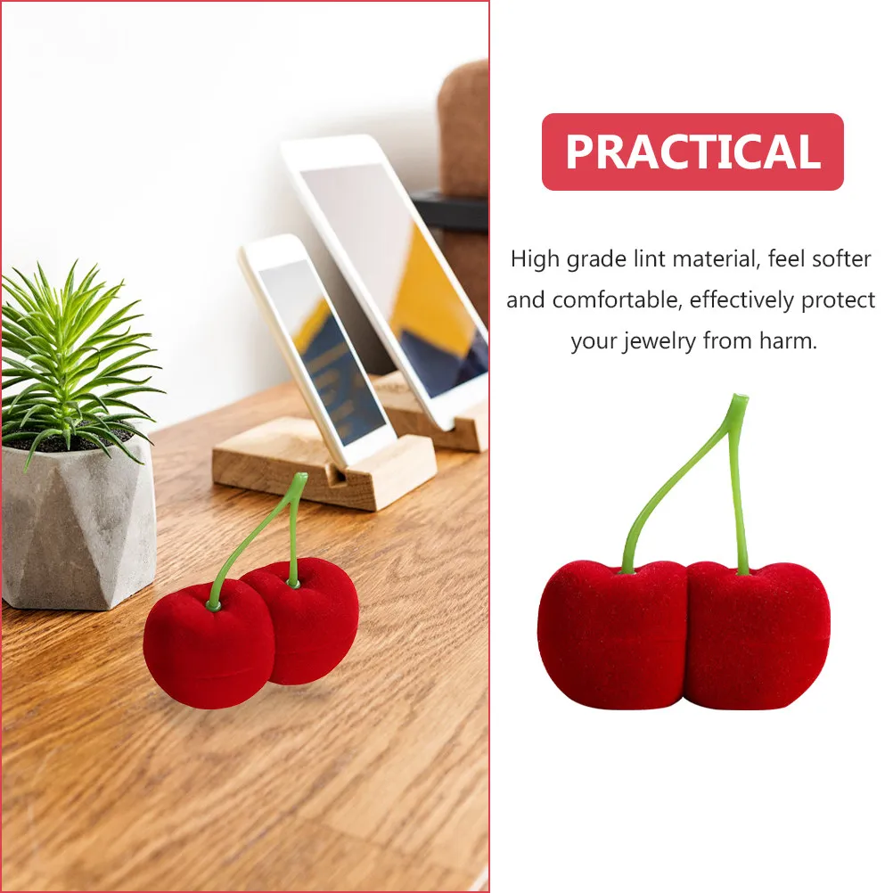 1pcs Cherry Jewelry Box Lint Material Smooth Surface Ring Case Delicate Earrings Organizer Storage Container For Women Ring
1pcs Cherry Jewelry Box Lint Material Smooth Surface Ring Case Delicate Earrings Organizer Storage Container For Women Ring