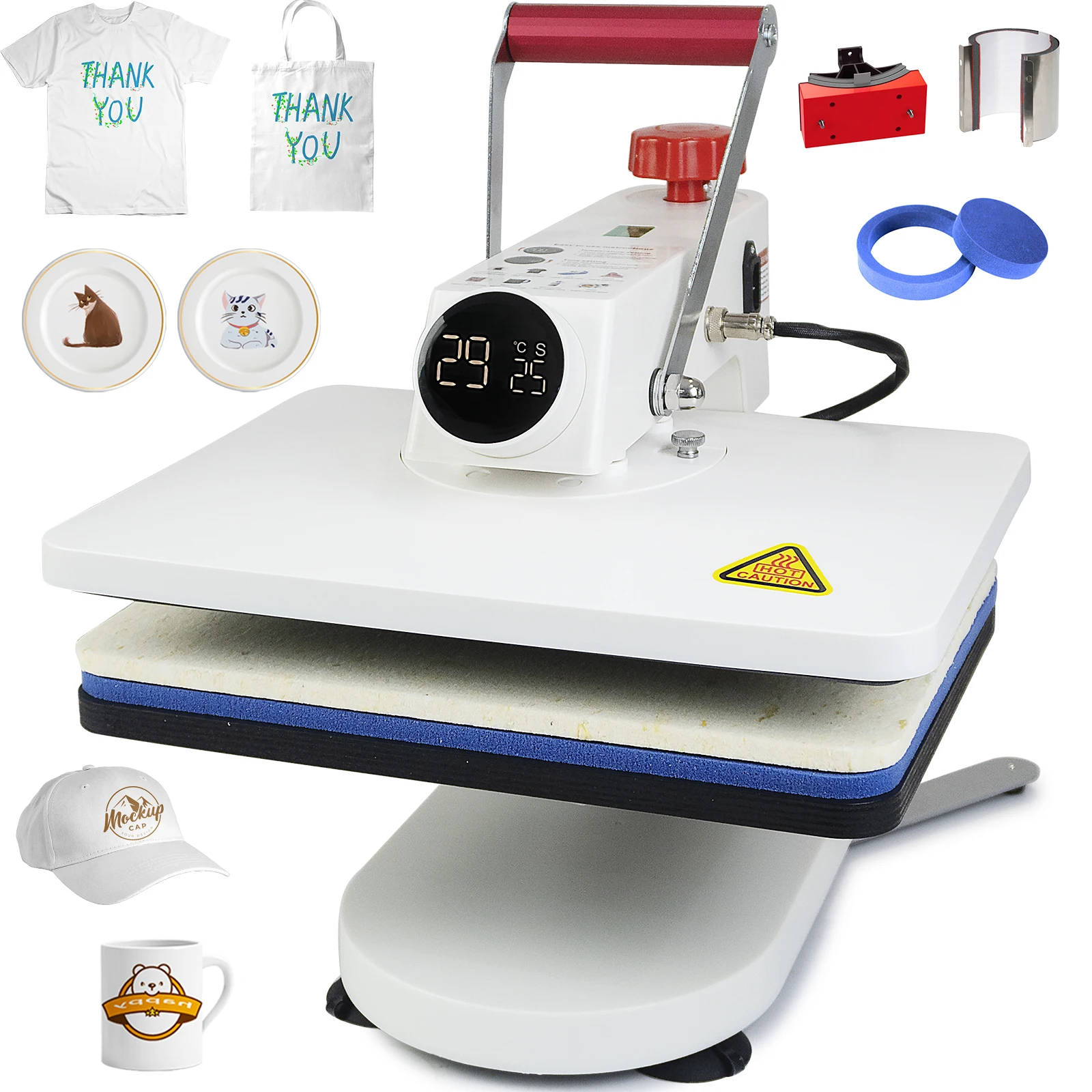 New Arrivals Sublimation Tshirt Heat Press Machine 5 in 1 Heat Press Machines for T-shirt Clothes Mug
New Arrivals Sublimation Tshirt Heat Press Machine 5 in 1 Heat Press Machines for T-shirt Clothes Mug