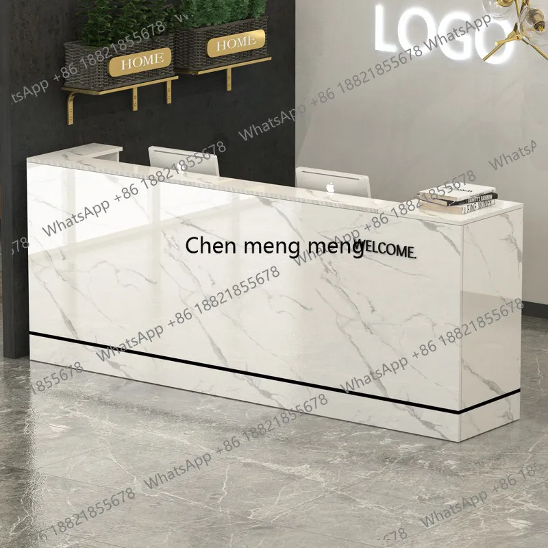 Business Modern Reception Desk Beauty Salon Counter Shop Reception Desk Study Luxury Front Comptoir Caisse Corner Furniture
Business Modern Reception Desk Beauty Salon Counter Shop Reception Desk Study Luxury Front Comptoir Caisse Corner Furniture