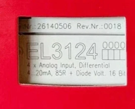 Brand new EL3124 4-channel Analog Input Terminal 4...20 MA, Differential Input, 16 Bit Fast delivery
Brand new EL3124 4-channel Analog Input Terminal 4...20 MA, Differential Input, 16 Bit Fast delivery
