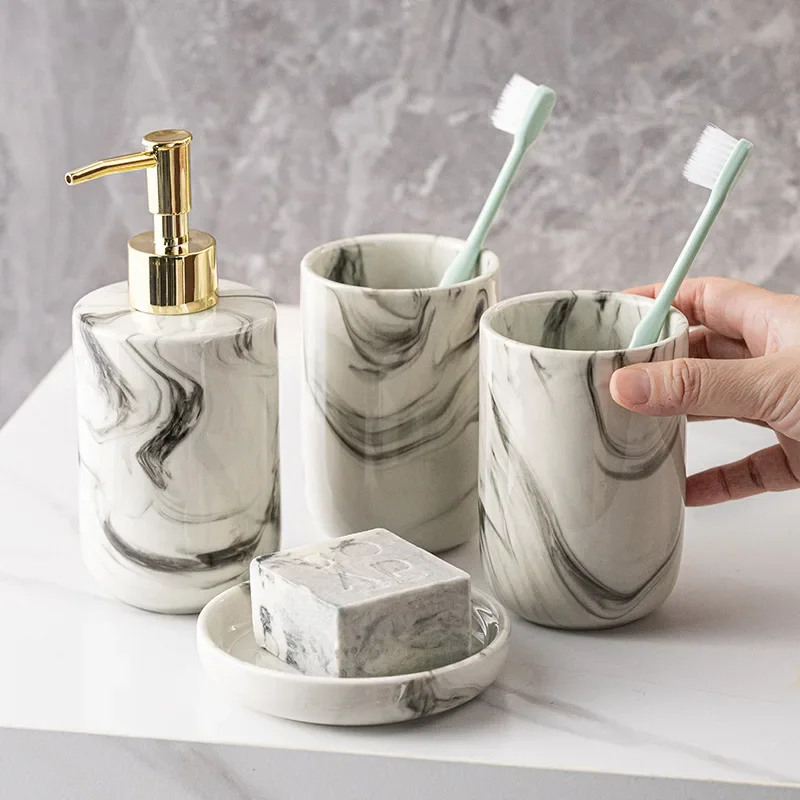 Creative Marble Ceramic Hand Sanitizer Lotion Separately Bottled Household Bathroom Hotel Press Cup Bathroom Accessories
Creative Marble Ceramic Hand Sanitizer Lotion Separately Bottled Household Bathroom Hotel Press Cup Bathroom Accessories