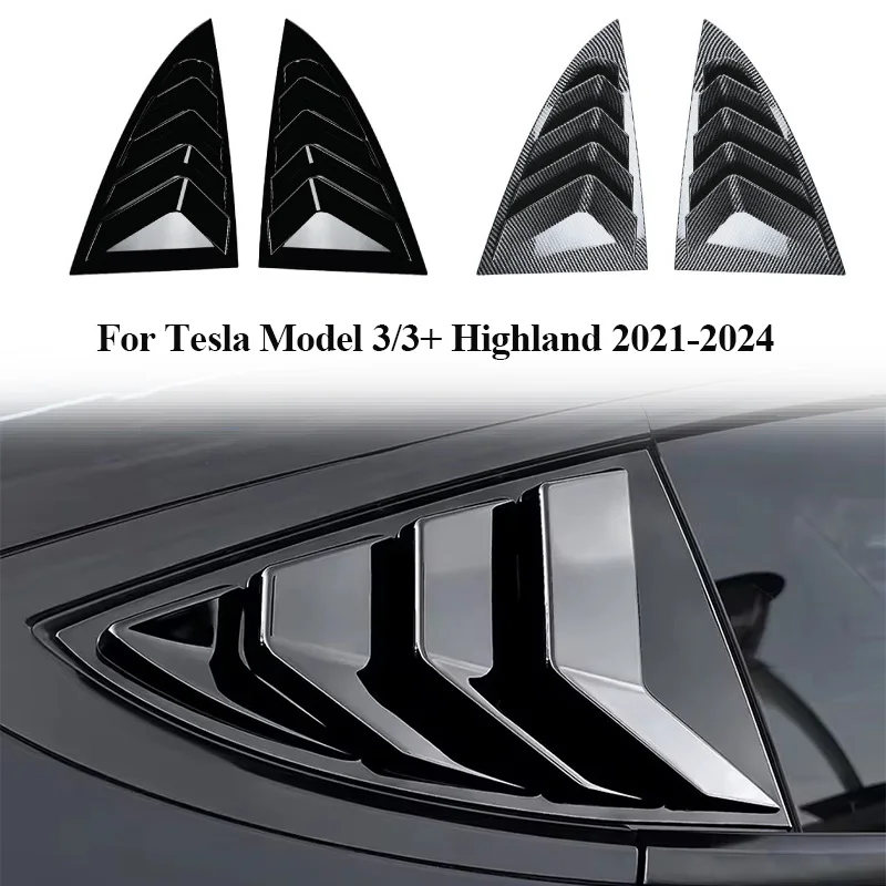 For Tesla Model 3 2017-2024 Highland 2024+ Car Rear Side Window Louvers Side Blind Triangle Window Scoop Louvers Shutter Covers
For Tesla Model 3 2017-2024 Highland 2024+ Car Rear Side Window Louvers Side Blind Triangle Window Scoop Louvers Shutter Covers