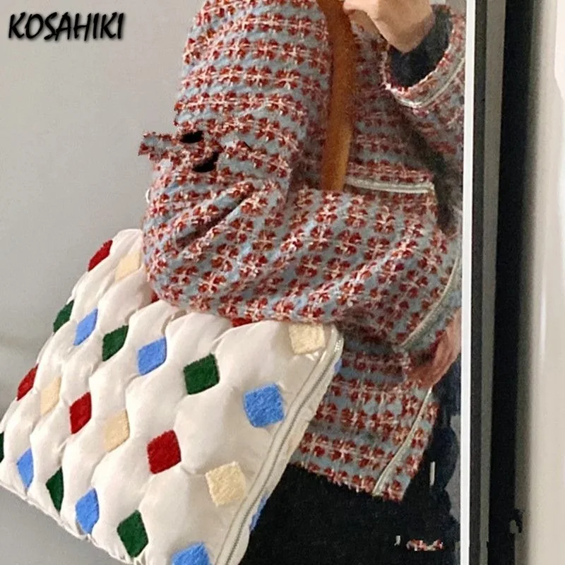 Women Fashion Y2k Aesthetic Padded Underarm Bag New Luxury Design Casual Laptop Bags Streetwear All Match Chic Shoulder Handbags
Women Fashion Y2k Aesthetic Padded Underarm Bag New Luxury Design Casual Laptop Bags Streetwear All Match Chic Shoulder Handbags