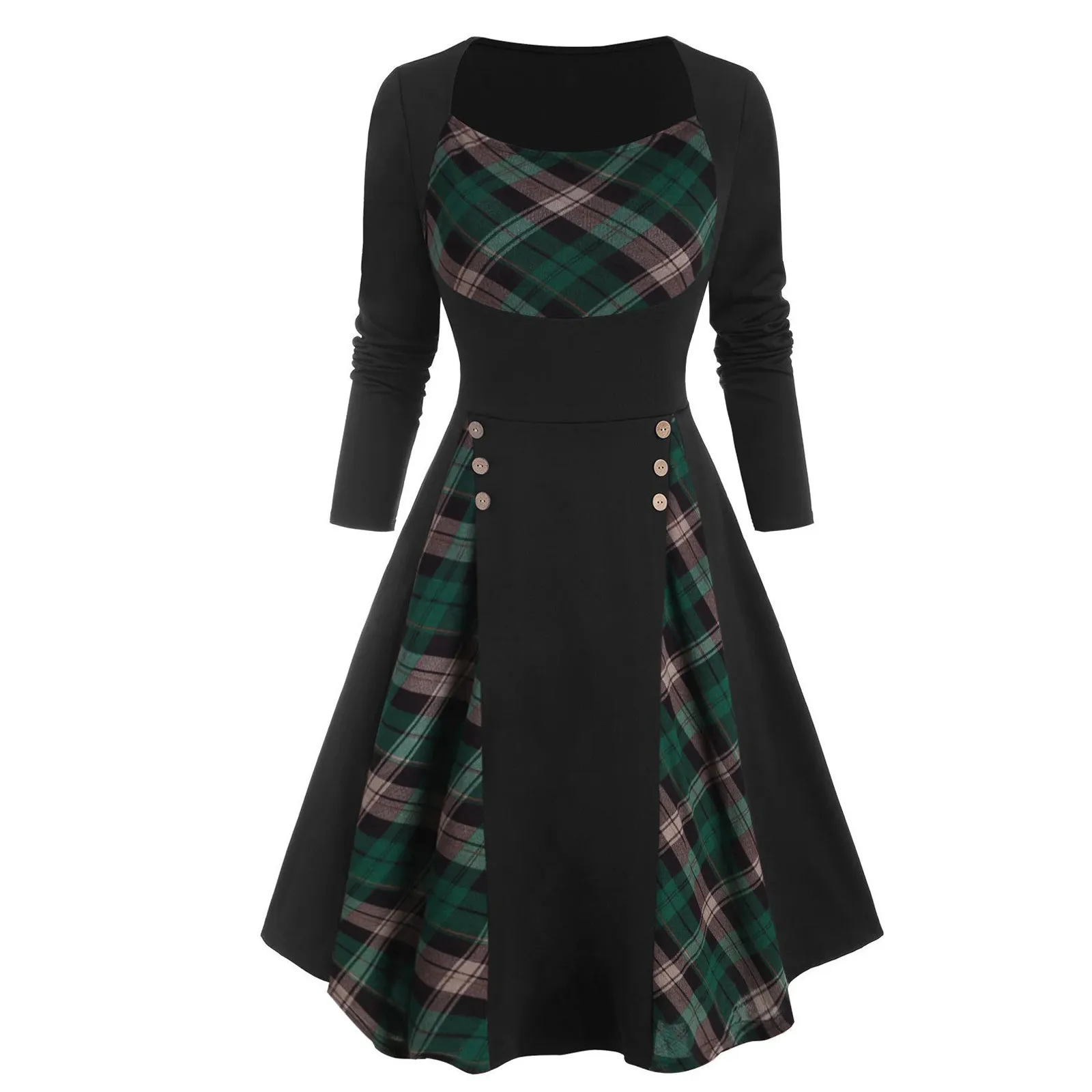 Long Sleeve Dress For Women Striped Flare A Line Dress Popular All-match Soft Texture Retro Plaid Casual Dress Casual Dress 2024
Long Sleeve Dress For Women Striped Flare A Line Dress Popular All-match Soft Texture Retro Plaid Casual Dress Casual Dress 2024