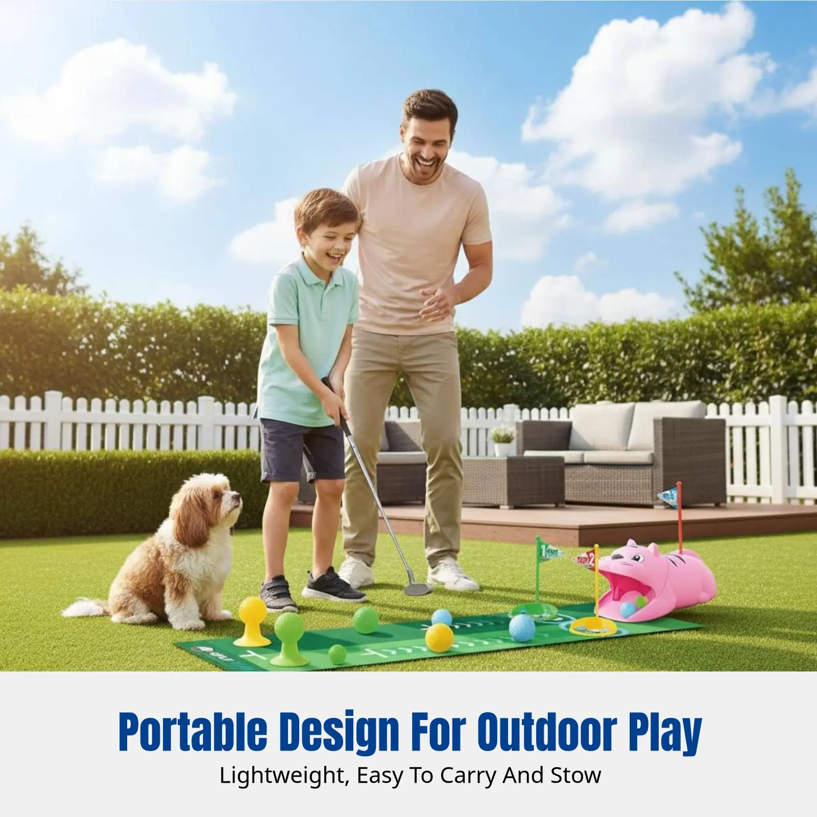 Children's Putting Ball Return Machine Set, Telescopic Club, Parent-Child Sports, Indoor Outdoor Play
Children's Putting Ball Return Machine Set, Telescopic Club, Parent-Child Sports, Indoor Outdoor Play