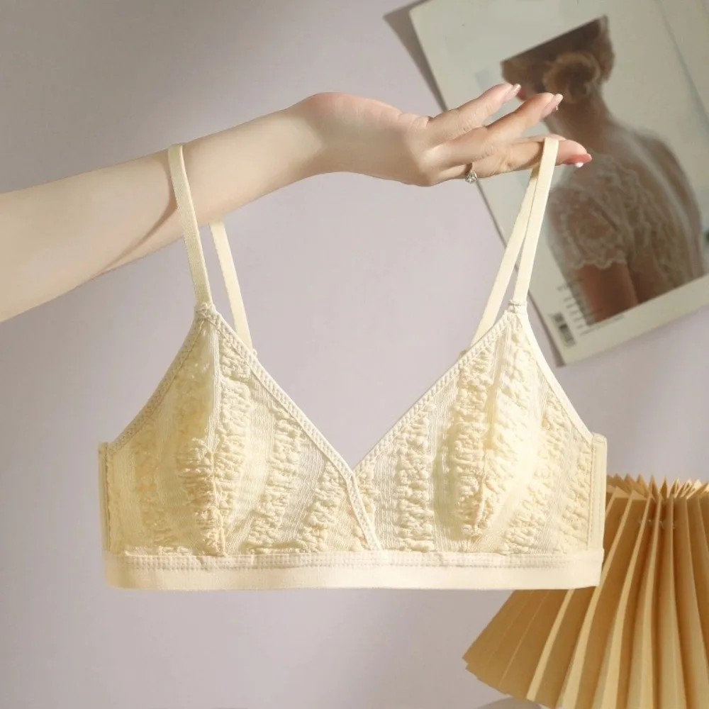 Fashion Sweet Wireless Deep V Bra Shockproof Lingerie Underwear for Women Thin Anti-sagging Lace Mesh Bra Girls
Fashion Sweet Wireless Deep V Bra Shockproof Lingerie Underwear for Women Thin Anti-sagging Lace Mesh Bra Girls