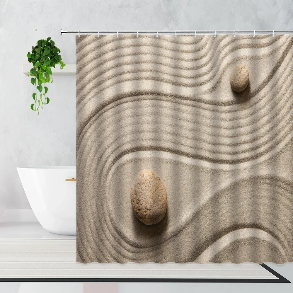 Zen Lotus Shower Curtain Beach Round Stone Print Home Bathroom Decoration Waterproof Polyester Fabric Bathtub Screen with Hooks
Zen Lotus Shower Curtain Beach Round Stone Print Home Bathroom Decoration Waterproof Polyester Fabric Bathtub Screen with Hooks