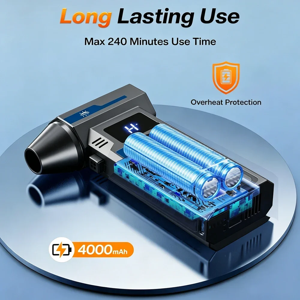 Super Power Violent Turbo Fan 130000RPM Jet Fan Brushless Motor Turbo Air Blower 4000mAh Rechargeable Battery For Car Cleaning
Super Power Violent Turbo Fan 130000RPM Jet Fan Brushless Motor Turbo Air Blower 4000mAh Rechargeable Battery For Car Cleaning