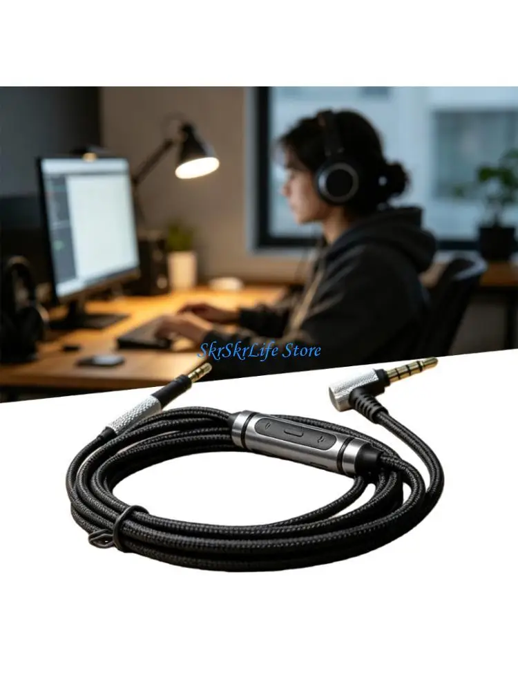 E65E Quality Braided Auxiliary Cable With Mic And Inline Controls For M2OE Headphones
E65E Quality Braided Auxiliary Cable With Mic And Inline Controls For M2OE Headphones