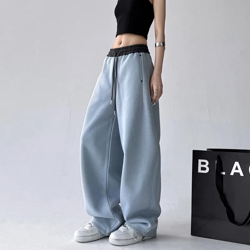 Women's Colorblock Waistband Wide Leg Sweatpants High Waist Loose Casual Trousers
Women's Colorblock Waistband Wide Leg Sweatpants High Waist Loose Casual Trousers