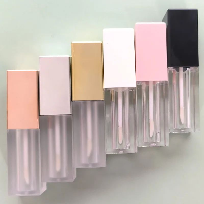 5ml Square Frosted Lip Gloss Tube with Small Brush, Black White Pink, Empty Liquid Lipstick Container
5ml Square Frosted Lip Gloss Tube with Small Brush, Black White Pink, Empty Liquid Lipstick Container