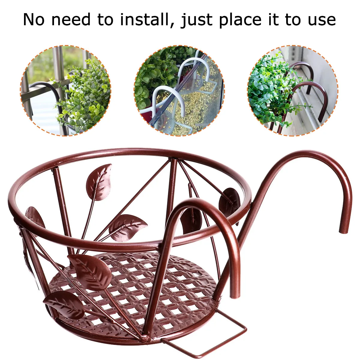 Hanging Pot Rack Flowerpot Bracket Iron Plant Hanger Durable Safe Porch Balcony Garden Wall Hook Holder Flower
Hanging Pot Rack Flowerpot Bracket Iron Plant Hanger Durable Safe Porch Balcony Garden Wall Hook Holder Flower