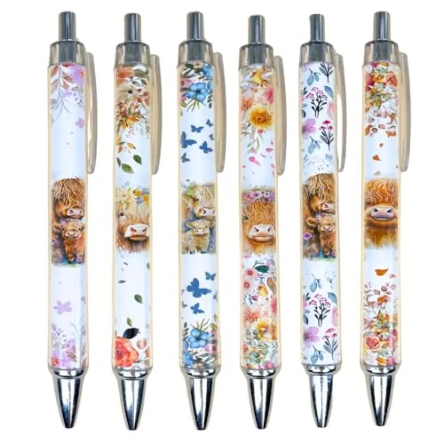6PC Highland Cow Pens Cute Cows Print Ballpoint Writing Pen Set Kawaii Farm Barn Animal Stationery Office School Supplies Desk
6PC Highland Cow Pens Cute Cows Print Ballpoint Writing Pen Set Kawaii Farm Barn Animal Stationery Office School Supplies Desk