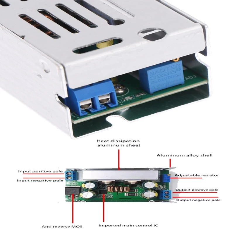 1PCS DC-DC DC Adjustable Step-down Module 8-60V To 3V5V12V15V19V24V120W High-Power Converter
1PCS DC-DC DC Adjustable Step-down Module 8-60V To 3V5V12V15V19V24V120W High-Power Converter