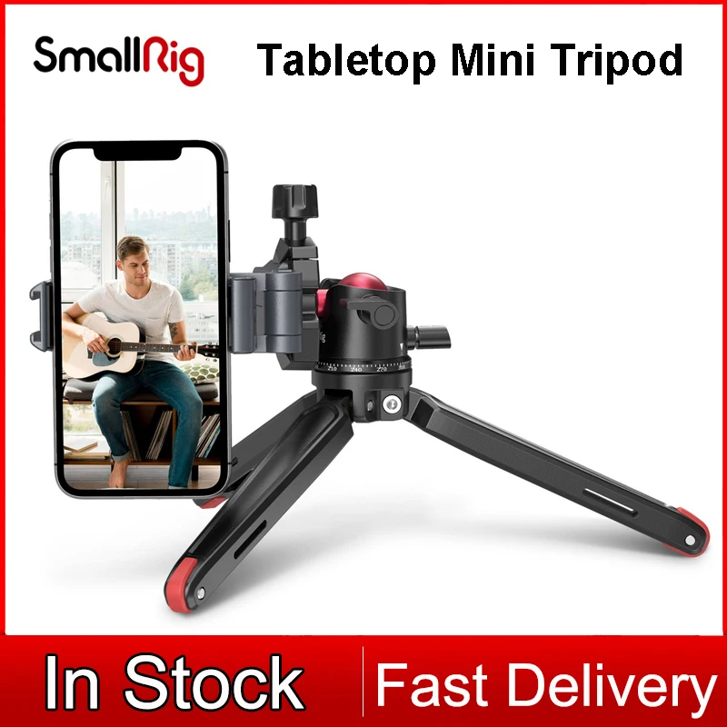 SmallRig Tabletop Mini Tripod with 360° Panoramic Rotation Ball Head for DSLR Android iPhone Smartphone 2664
SmallRig Tabletop Mini Tripod with 360° Panoramic Rotation Ball Head for DSLR Android iPhone Smartphone 2664