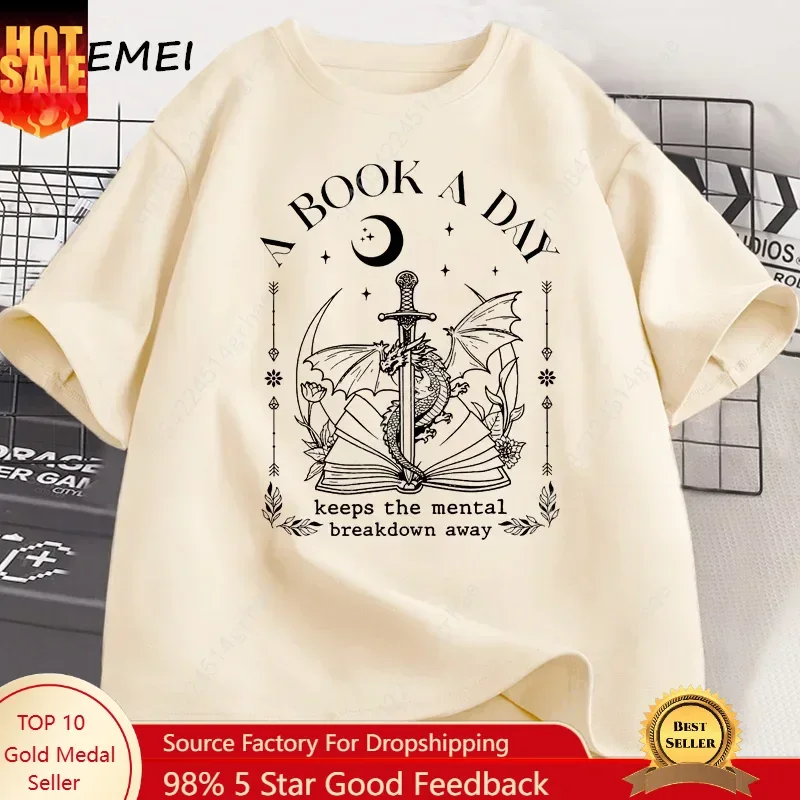 Dragon A Book A Day T Shirt Men Women Keeps The Mental Breakdown Away T-shirt Fantasy Book Lover Bookish Tshirt Reader Tees
Dragon A Book A Day T Shirt Men Women Keeps The Mental Breakdown Away T-shirt Fantasy Book Lover Bookish Tshirt Reader Tees