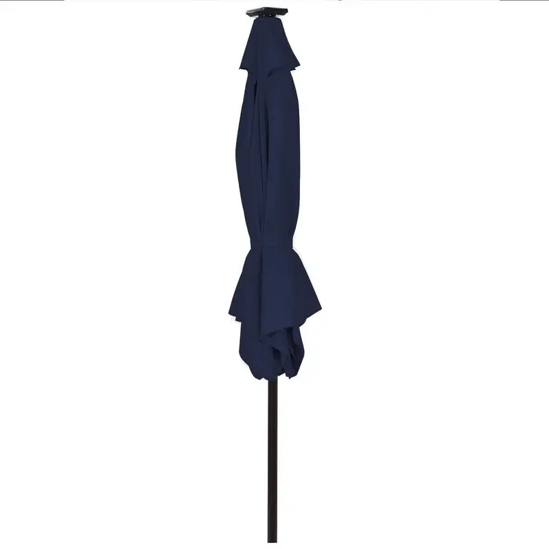 10 Feet Outdoor Patio umbrella with Bright Solar LED Lights-Dark Blue
10 Feet Outdoor Patio umbrella with Bright Solar LED Lights-Dark Blue