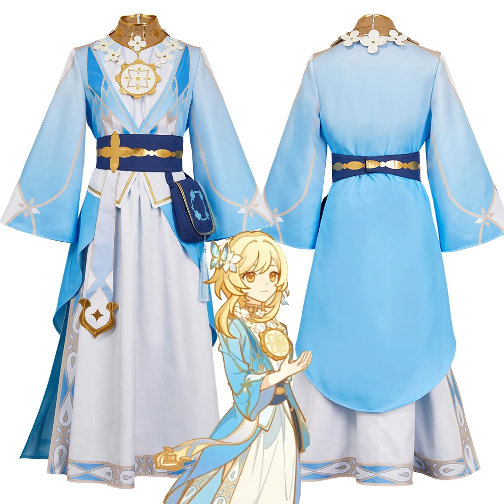 Lumine Cospaly Fantasy Clothes Anime Game Genshin Impact Roleplay knight Uniform Hallowmas Costume Party Carnival Role Play Suit
Lumine Cospaly Fantasy Clothes Anime Game Genshin Impact Roleplay knight Uniform Hallowmas Costume Party Carnival Role Play Suit