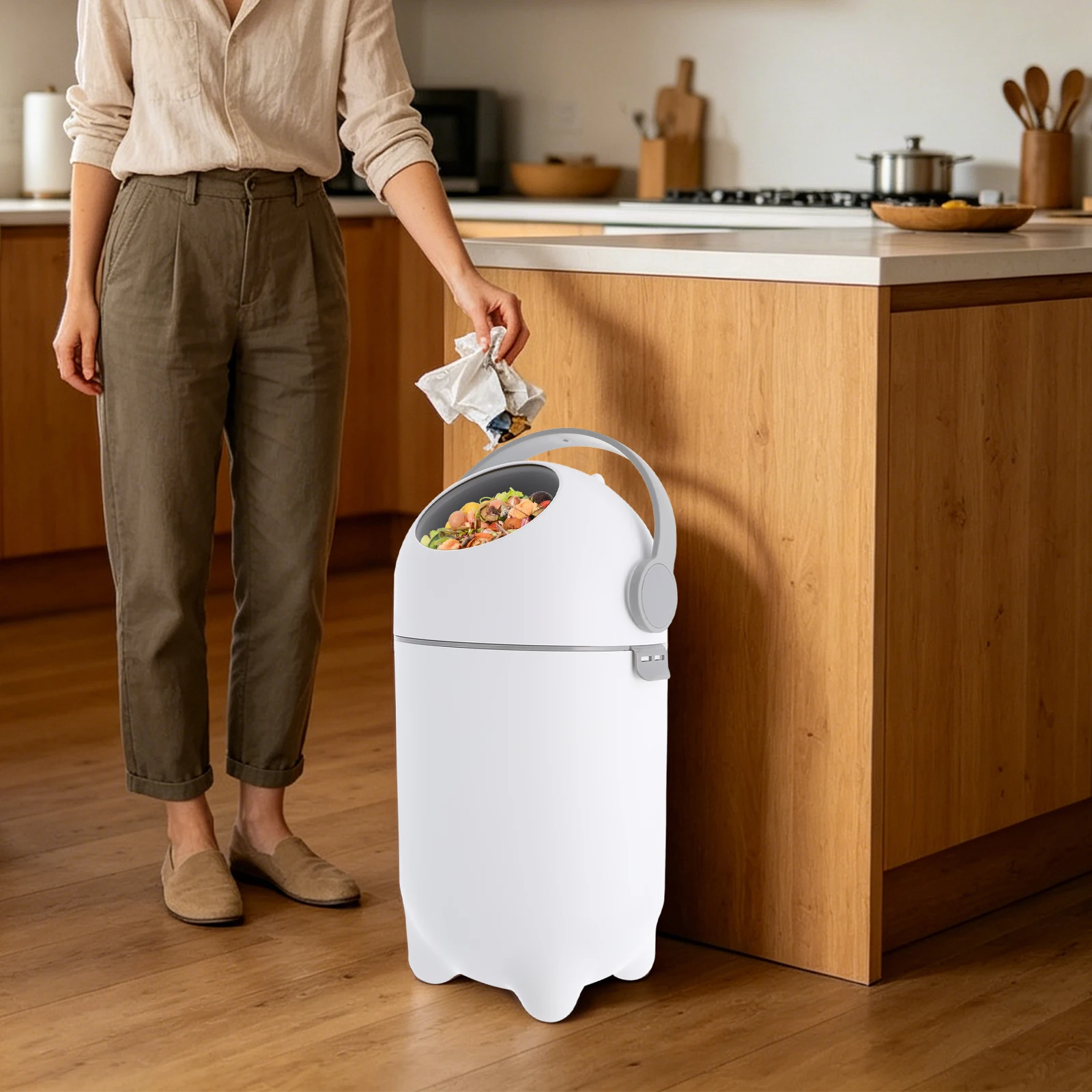 Diaper Pail with Airtight Lid,15L Airtight Diaper Pail Odor Blocking Trash Can,3.96 Gallon Nursery Trash Can,PP Diaper Bin,for Kitchens,Balconies,Nurseries,Bathrooms
Diaper Pail with Airtight Lid,15L Airtight Diaper Pail Odor Blocking Trash Can,3.96 Gallon Nursery Trash Can,PP Diaper Bin,for Kitchens,Balconies,Nurseries,Bathrooms