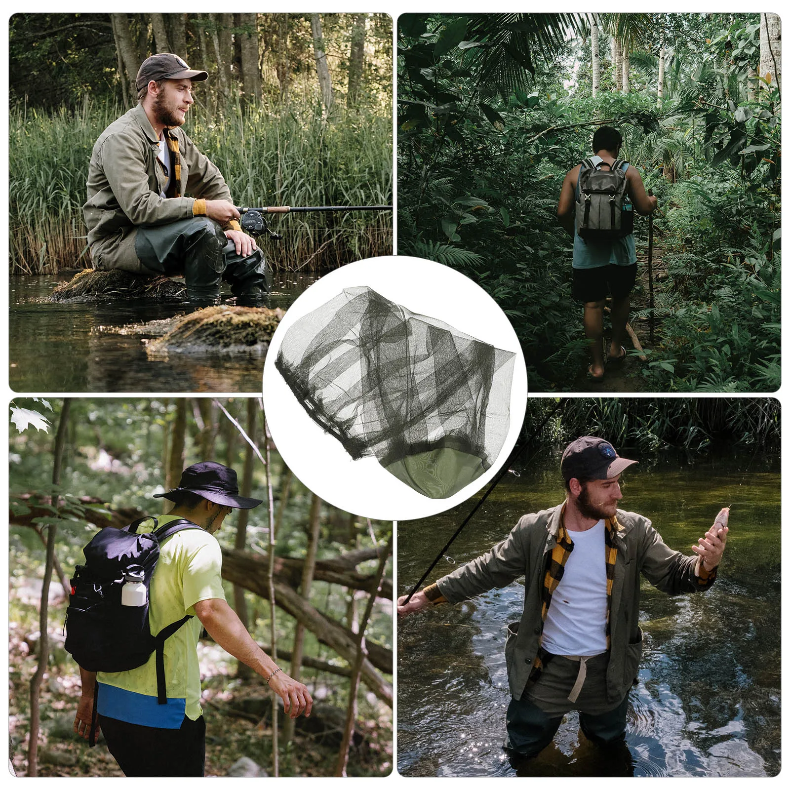6 Pcs Mosquito-proof Mesh Head Cover Bee Net Fishing Hat Outdoor Hiking Nets Anti-bee Lightweight Ventilated Free Size
6 Pcs Mosquito-proof Mesh Head Cover Bee Net Fishing Hat Outdoor Hiking Nets Anti-bee Lightweight Ventilated Free Size