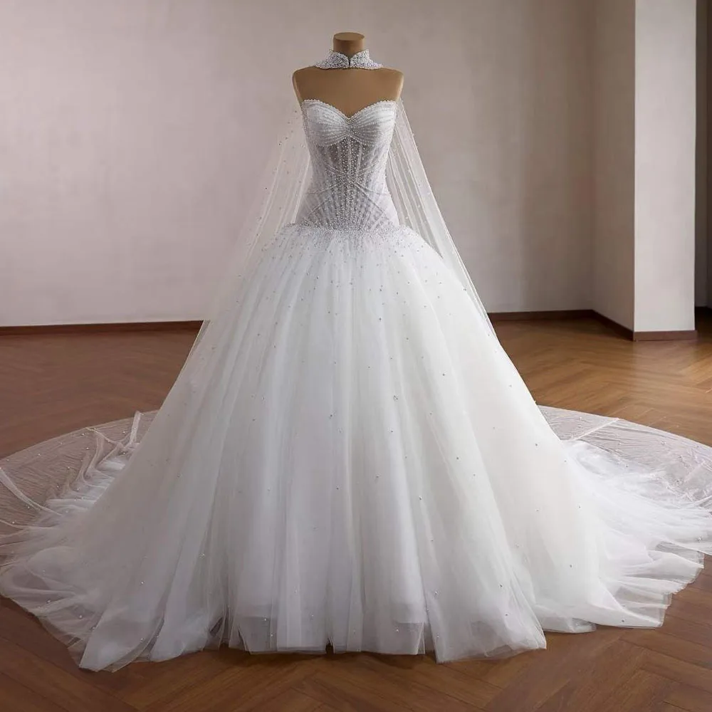 2026 Customized Sweetheart Sleeveless Wedding Dress Lace-Up Back Beaded Vestido De Novia - Elegant Bridal Gown
2026 Customized Sweetheart Sleeveless Wedding Dress Lace-Up Back Beaded Vestido De Novia - Elegant Bridal Gown