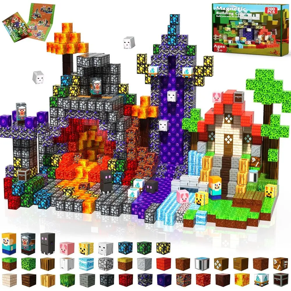 200-Piece Magnetic Building Blocks Set for Kids 3-8, Montessori STEM Toys for Ages 4-7, Ideal Gifts for Boys & Girls
200-Piece Magnetic Building Blocks Set for Kids 3-8, Montessori STEM Toys for Ages 4-7, Ideal Gifts for Boys & Girls
