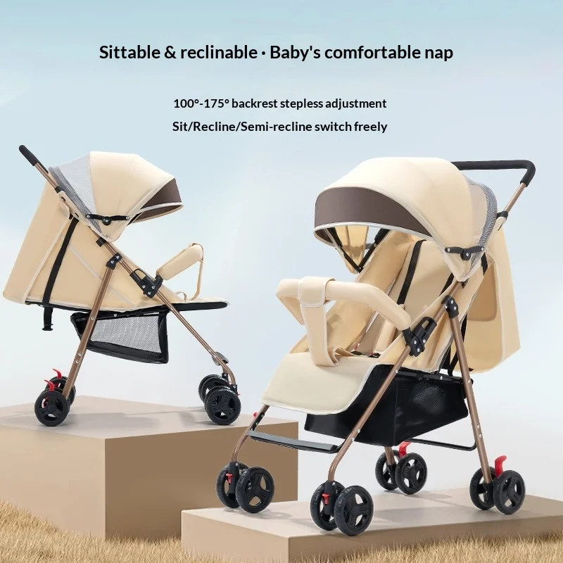 Lightweight Foldable Baby Stroller One Hand Fold Adjustable Recline Shock Absorbing Newborn Infant High Seat Travel Compact
Lightweight Foldable Baby Stroller One Hand Fold Adjustable Recline Shock Absorbing Newborn Infant High Seat Travel Compact