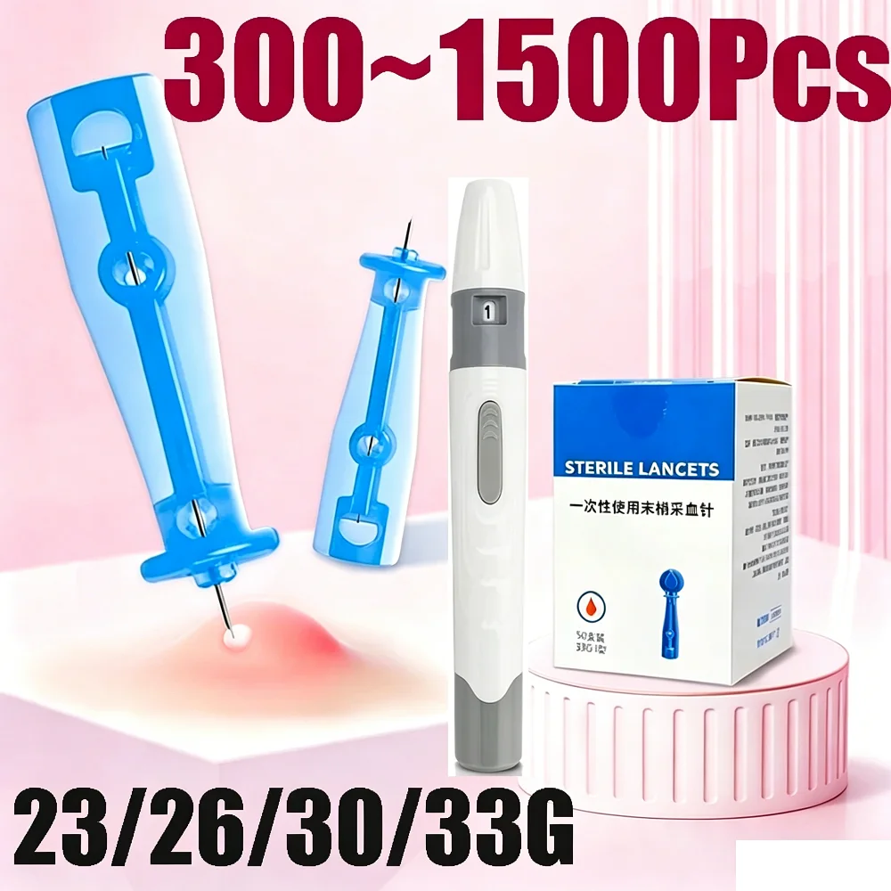 Lancet Pen Sterile Lancets Kit for 23G 26G 28G 30G 33G Pen Glucose Meter Disposable Needles Measuring Medical Diabetes Accessory
Lancet Pen Sterile Lancets Kit for 23G 26G 28G 30G 33G Pen Glucose Meter Disposable Needles Measuring Medical Diabetes Accessory