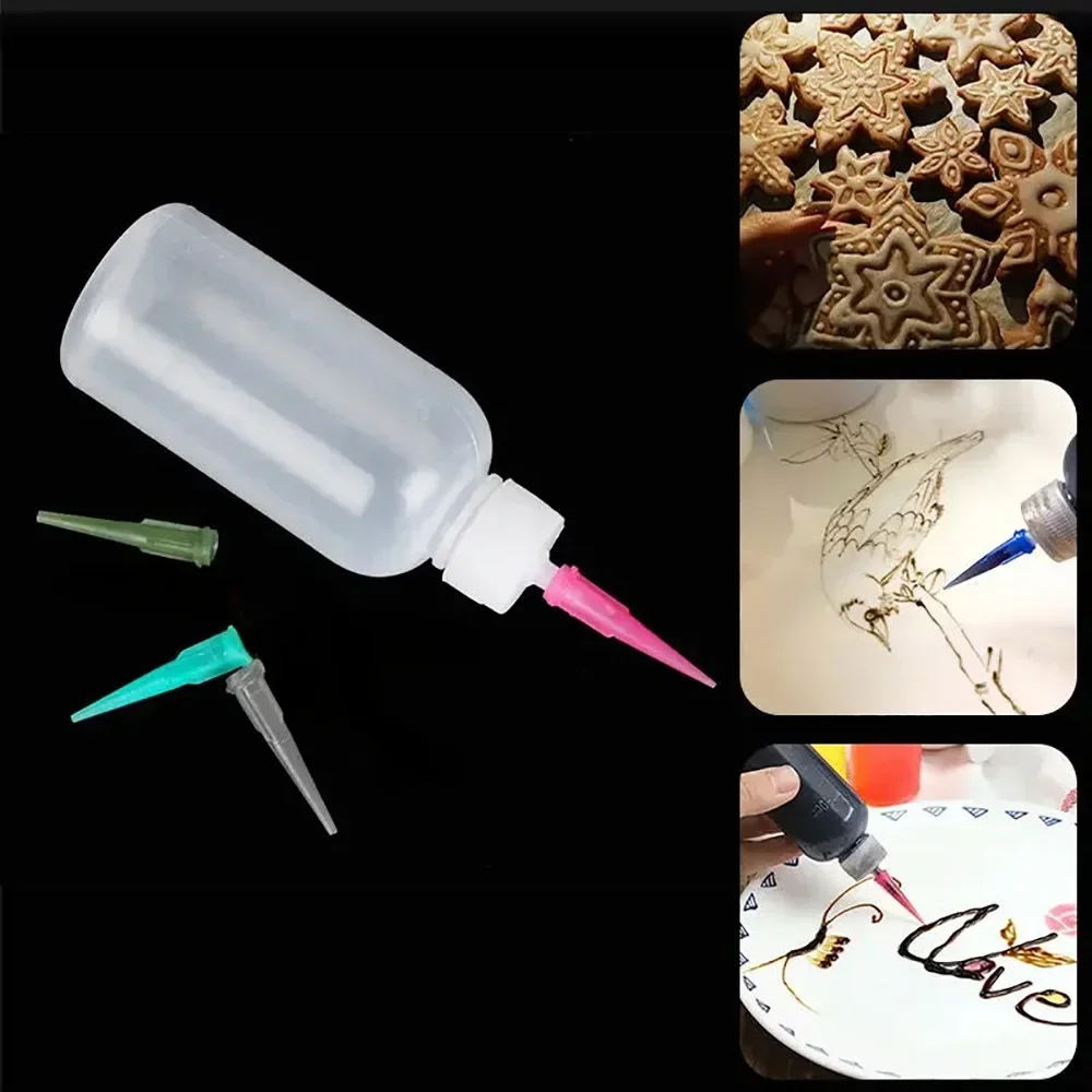 30ML Cream Jam Painting Squeeze Bottles with 4 Nozzles Cake Decor Baking Pastry Bottle Drawing Pastry Tools Kitchen Accessories
30ML Cream Jam Painting Squeeze Bottles with 4 Nozzles Cake Decor Baking Pastry Bottle Drawing Pastry Tools Kitchen Accessories