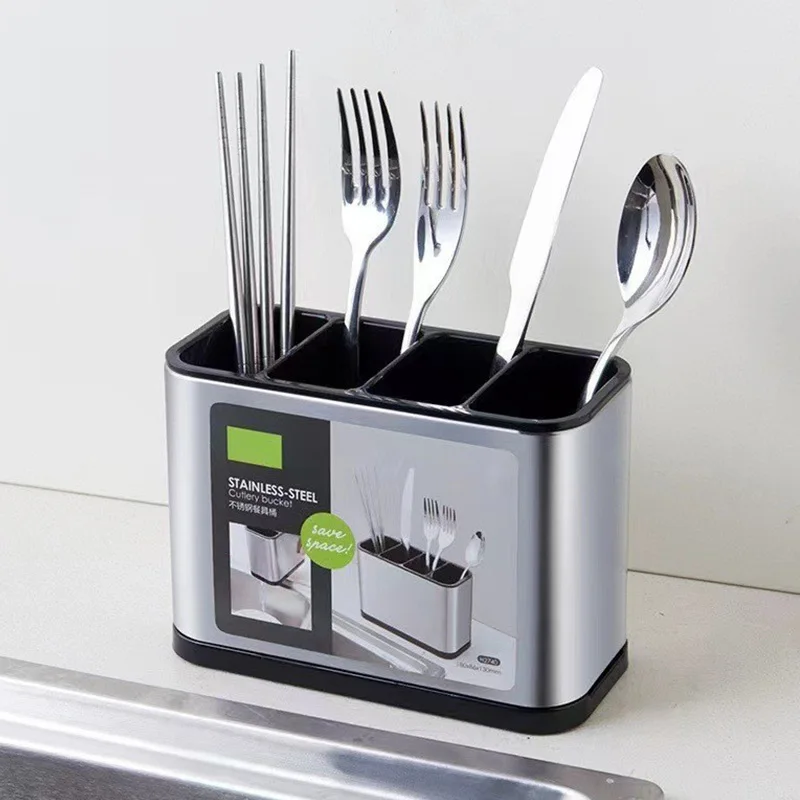 Stainless Steel Cutlery Holder Kitchen Cutlery Organizer Drainer Dish Drying Rack Convenient Knife Stand Drain Storage Holder
Stainless Steel Cutlery Holder Kitchen Cutlery Organizer Drainer Dish Drying Rack Convenient Knife Stand Drain Storage Holder