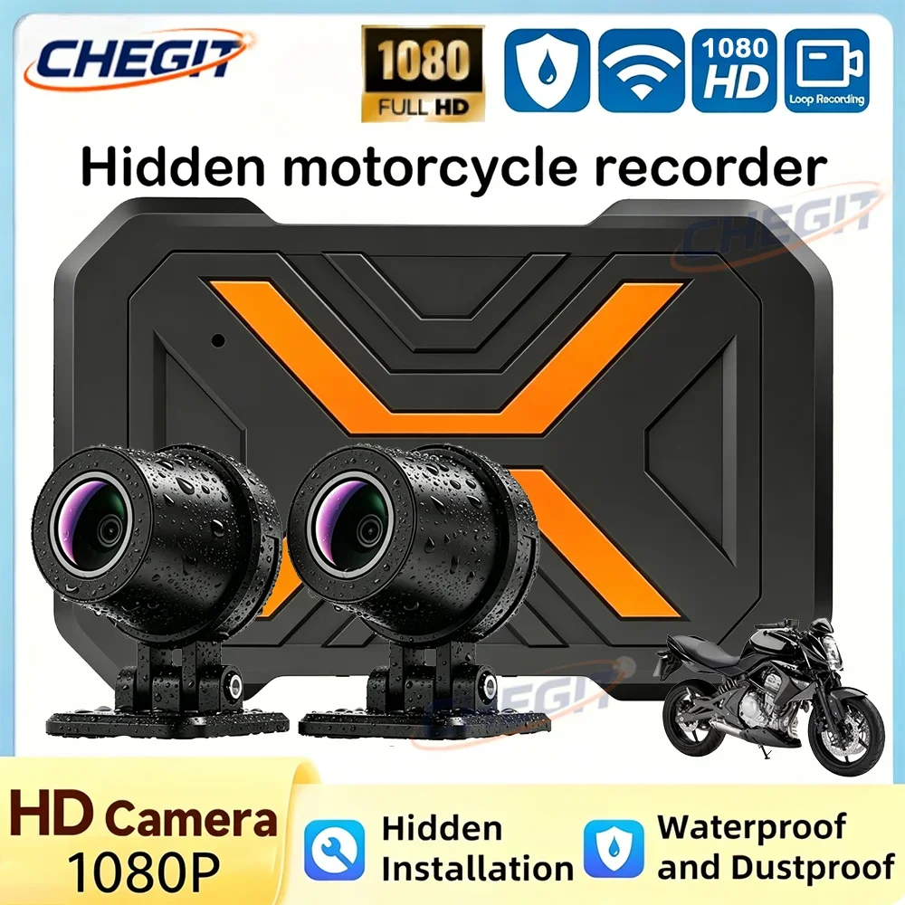 HD1080P Dual Front Rear Motorbike Dash Recorder IP67 Waterproof WiFi Mobile Control EIS Stabilization Sports Motorcycle Camera
HD1080P Dual Front Rear Motorbike Dash Recorder IP67 Waterproof WiFi Mobile Control EIS Stabilization Sports Motorcycle Camera