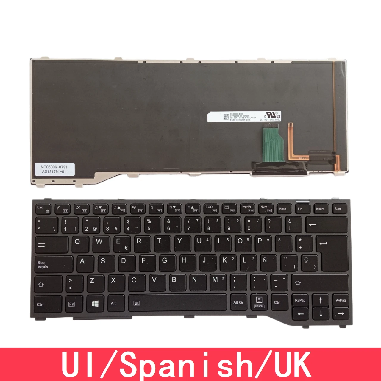For Fujitsu Siemens Lifebook T937 T938 T939 Laptop Keyboard Replacement UI Spanish UK With Backlit
For Fujitsu Siemens Lifebook T937 T938 T939 Laptop Keyboard Replacement UI Spanish UK With Backlit