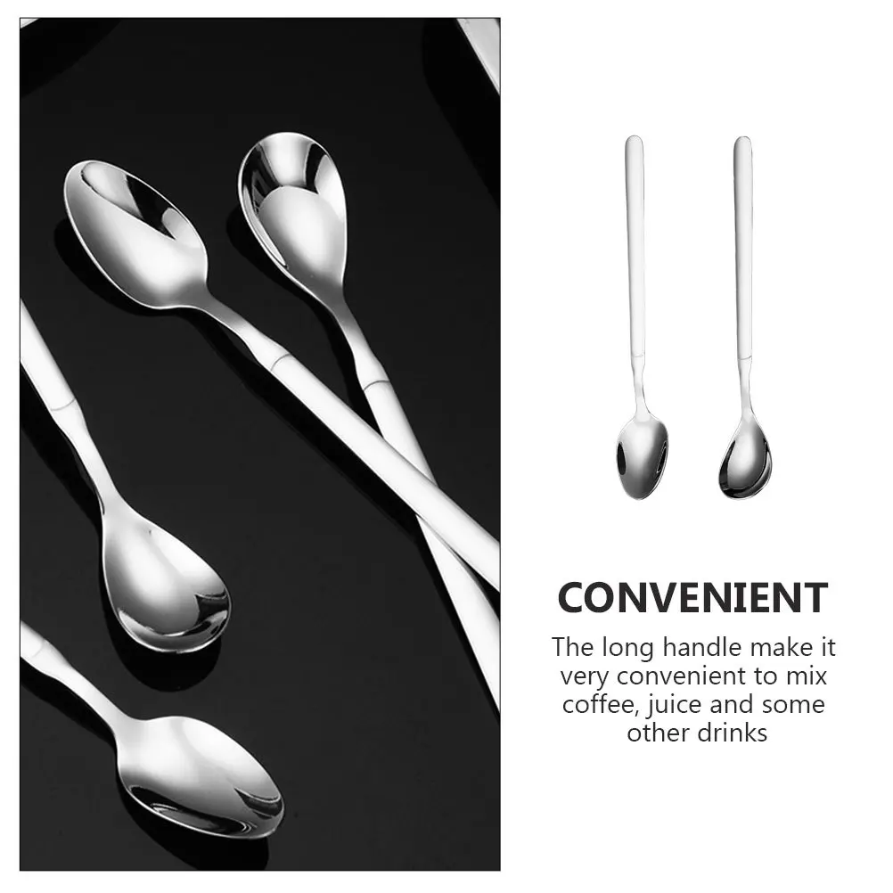 2Pcs Long Handle Stainless Steel Coffee Spoons Mixing Stirring Spoons for Kitchen Beverage Dessert Household Coffee Spoon
2Pcs Long Handle Stainless Steel Coffee Spoons Mixing Stirring Spoons for Kitchen Beverage Dessert Household Coffee Spoon