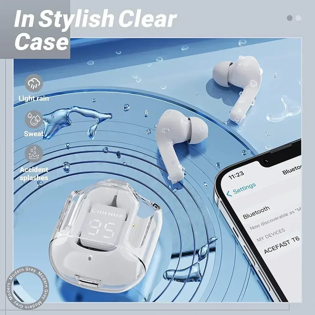 Wireless Bluetooth Earbuds HiFi Stereo Headphones With Digital Display Charging Case Waterproof Gaming BT30 ENC Noise Canceling
Wireless Bluetooth Earbuds HiFi Stereo Headphones With Digital Display Charging Case Waterproof Gaming BT30 ENC Noise Canceling