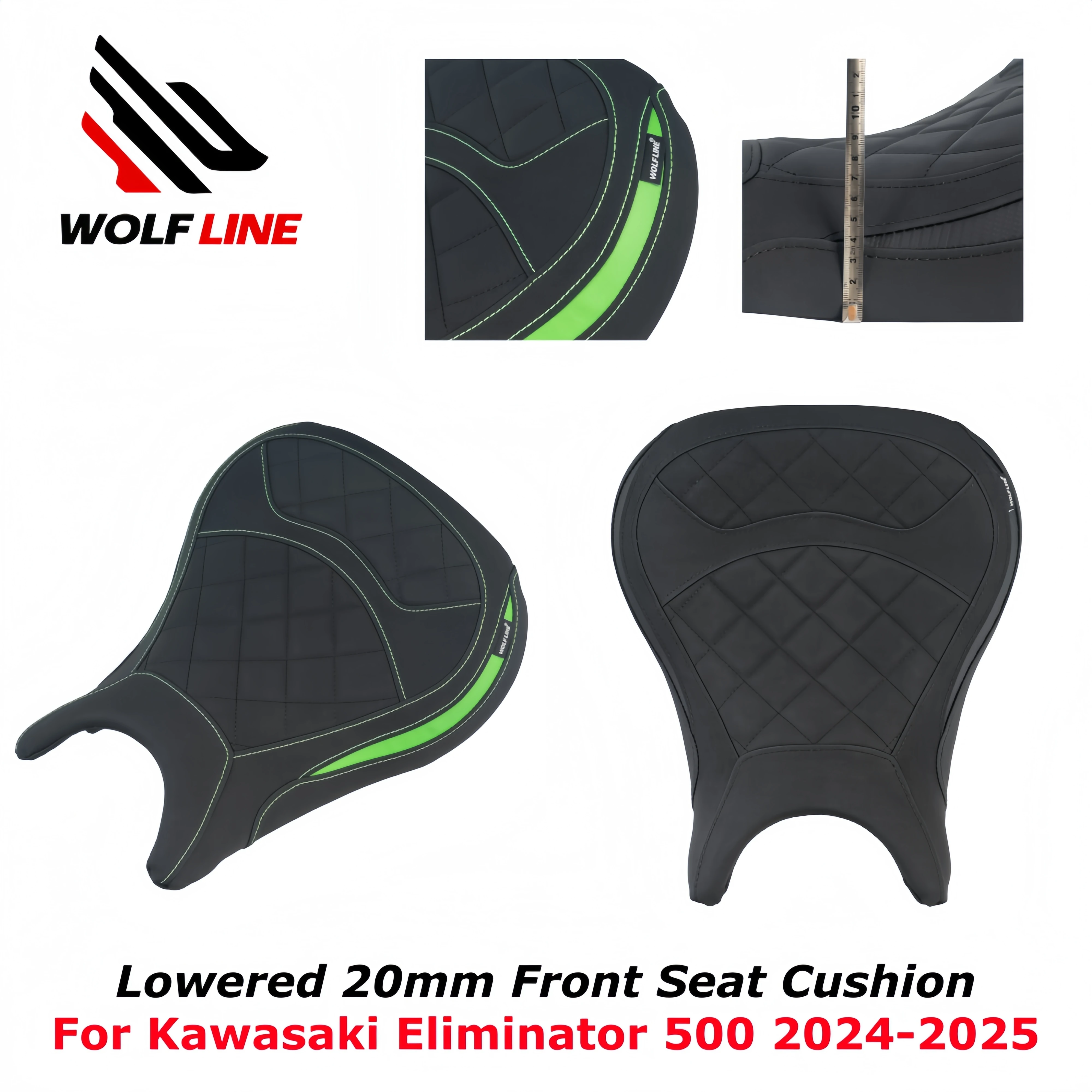 WOLFLINE Front Seat Cushion for Kawasaki Eliminator 500 2024-2025 for Eliminator500 Lowered 20mm Rider Seat Saddle Cushion Kits
WOLFLINE Front Seat Cushion for Kawasaki Eliminator 500 2024-2025 for Eliminator500 Lowered 20mm Rider Seat Saddle Cushion Kits